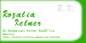 rozalia kelner business card